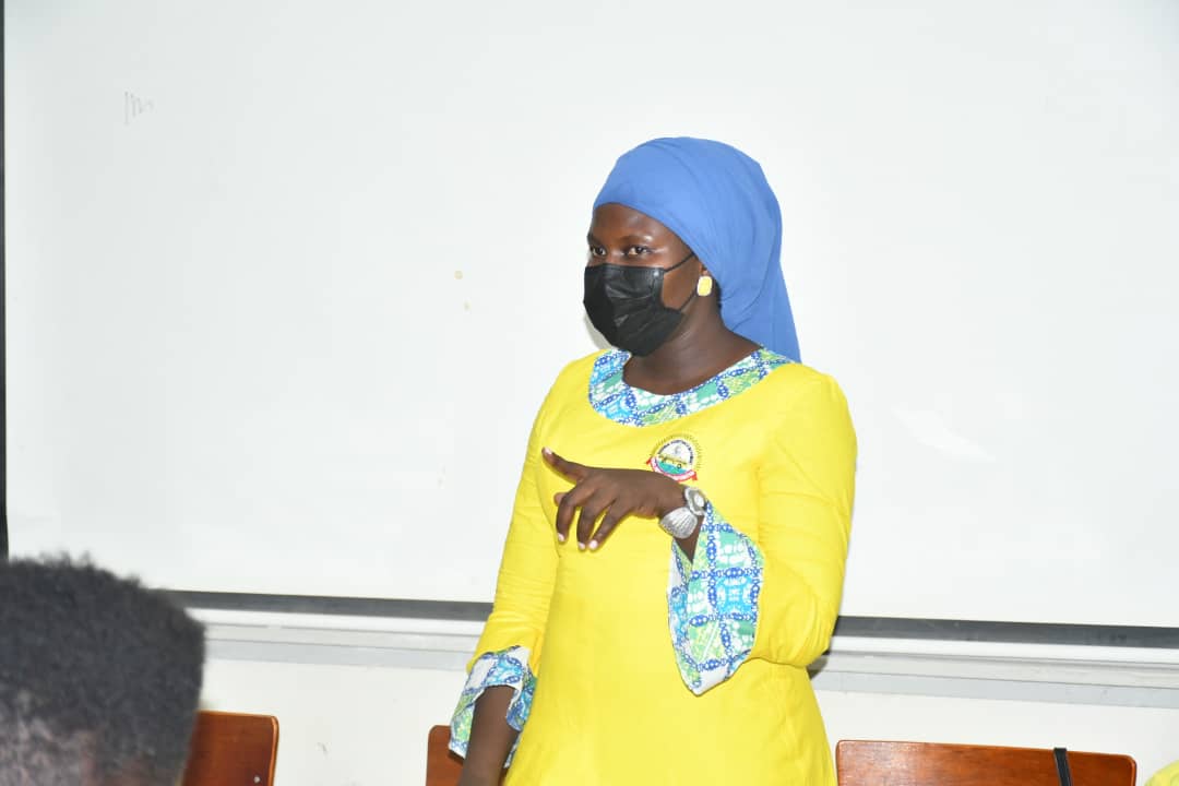 Hajat Madina Naham addressing the students